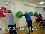 Senioren-Sportler in Aktion